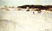 Frits Thaulow A Winter Day in Norway oil painting on canvas